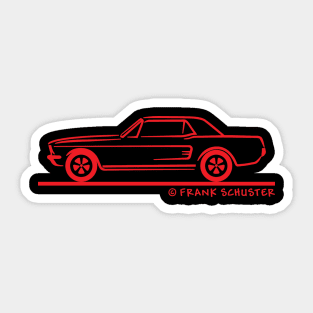 1967 Mustang Hardtop Coupe Red Sticker